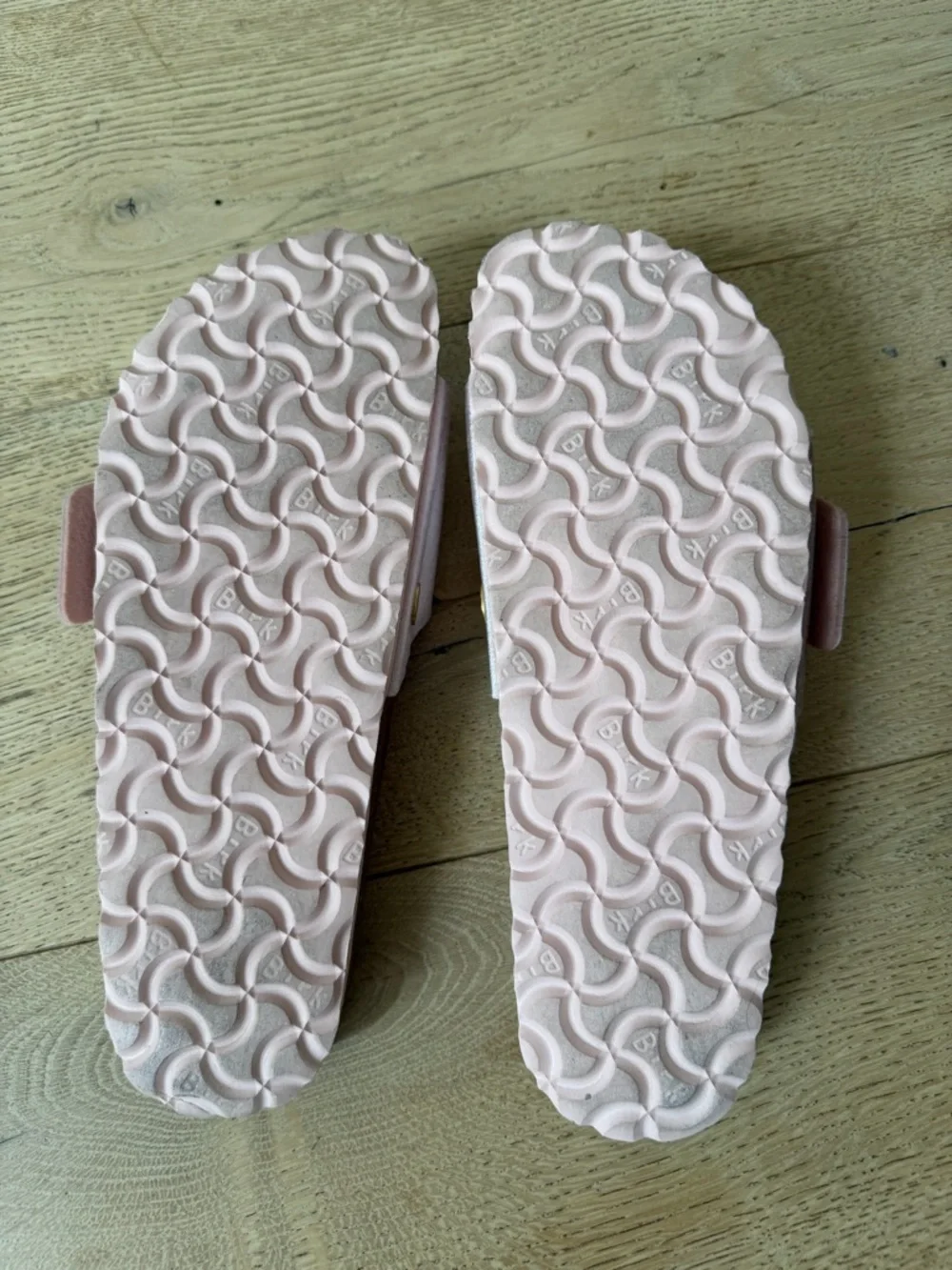 Birkenstock Madrid Big Buckle Sandal in Pink and Gold - Picture 6 of 7